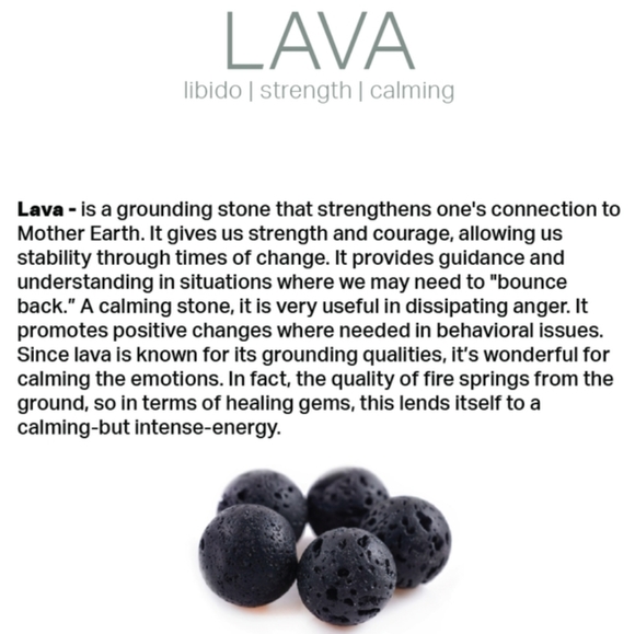 Bracelet: Lava Gemstones 10mm Stretch Bracelet Size OS - Picture 2 of 6